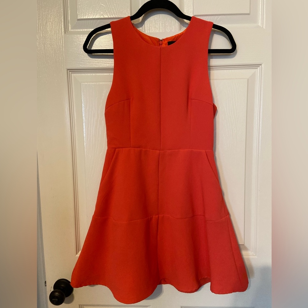 Do+Be Orange sleeveless party dress.  Has pockets!